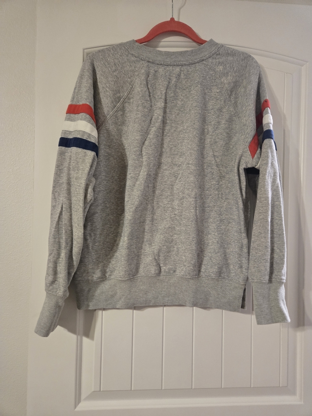 Maurices USA Embroidered Womens Sweatshirt with Striped Sleeve Accents - Picture 6 of 6